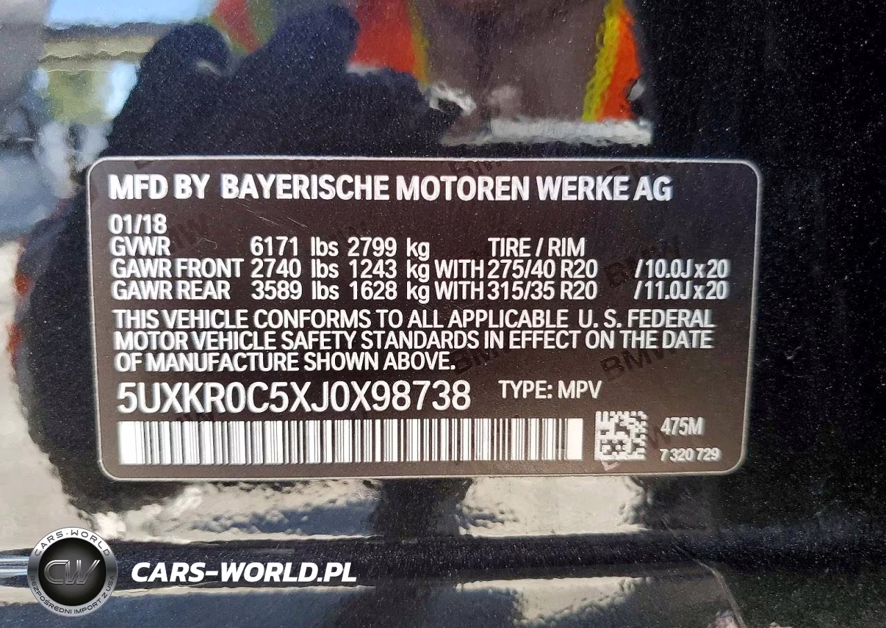 2018 BMW X5 xDrive35I VIN:5UXKR0C5XJ0X98738 - 13
