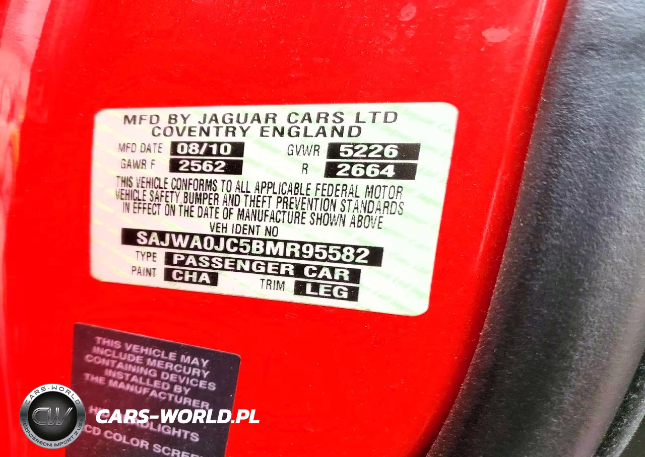 2011 Jaguar Xf R VIN:SAJWA0JC5BMR95582 - 12