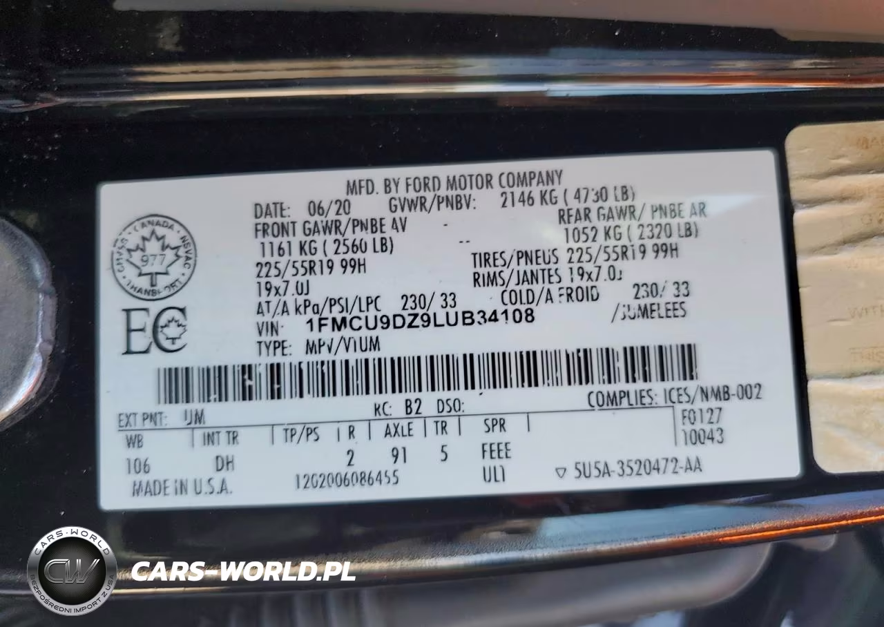 2020 Ford Escape Titanium VIN:1FMCU9DZ9LUB34108 - 13