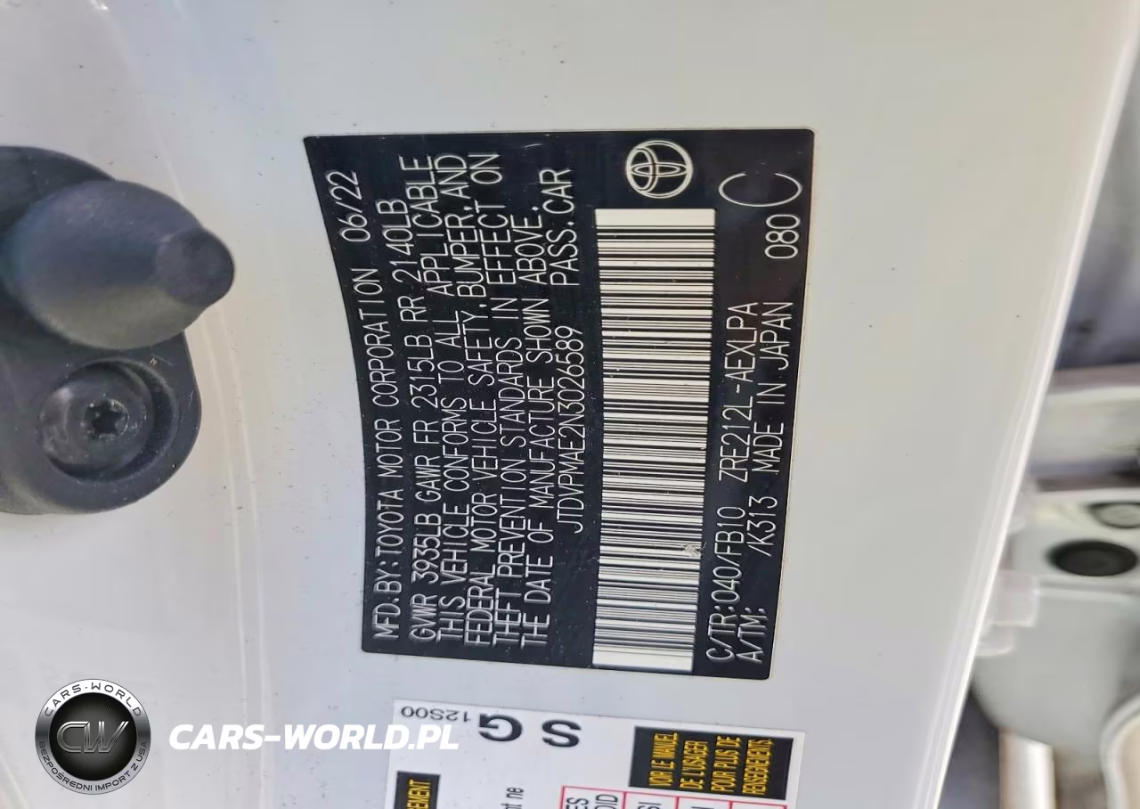 2022 Toyota Corolla Le VIN:JTDVPMAE2N3026589 - 12