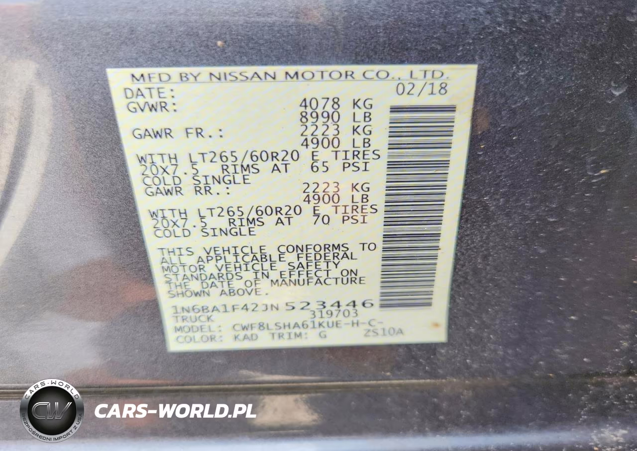 2018 Nissan Titan Xd Sv VIN:1N6BA1F42JN523446 - 12