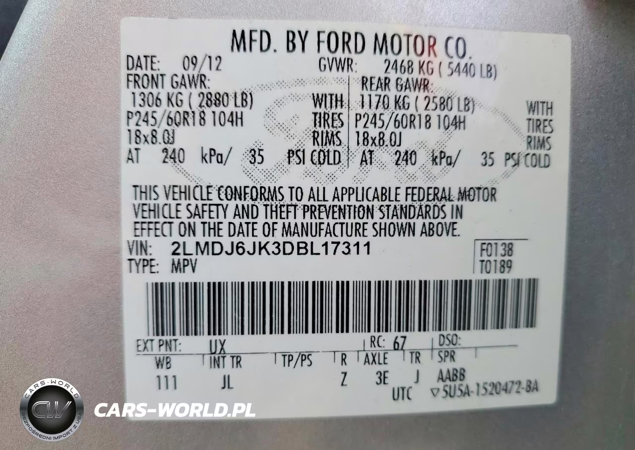 2013 Lincoln Mkx VIN:2LMDJ6JK3DBL17311 - 14