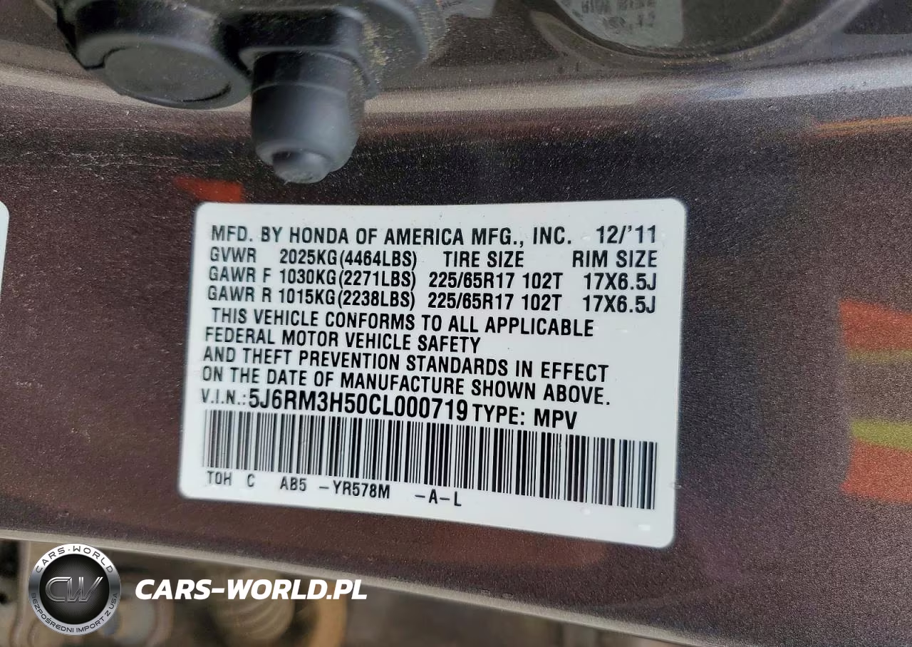 2012 Honda Cr-V Ex VIN:5J6RM3H50CL000719 - 13