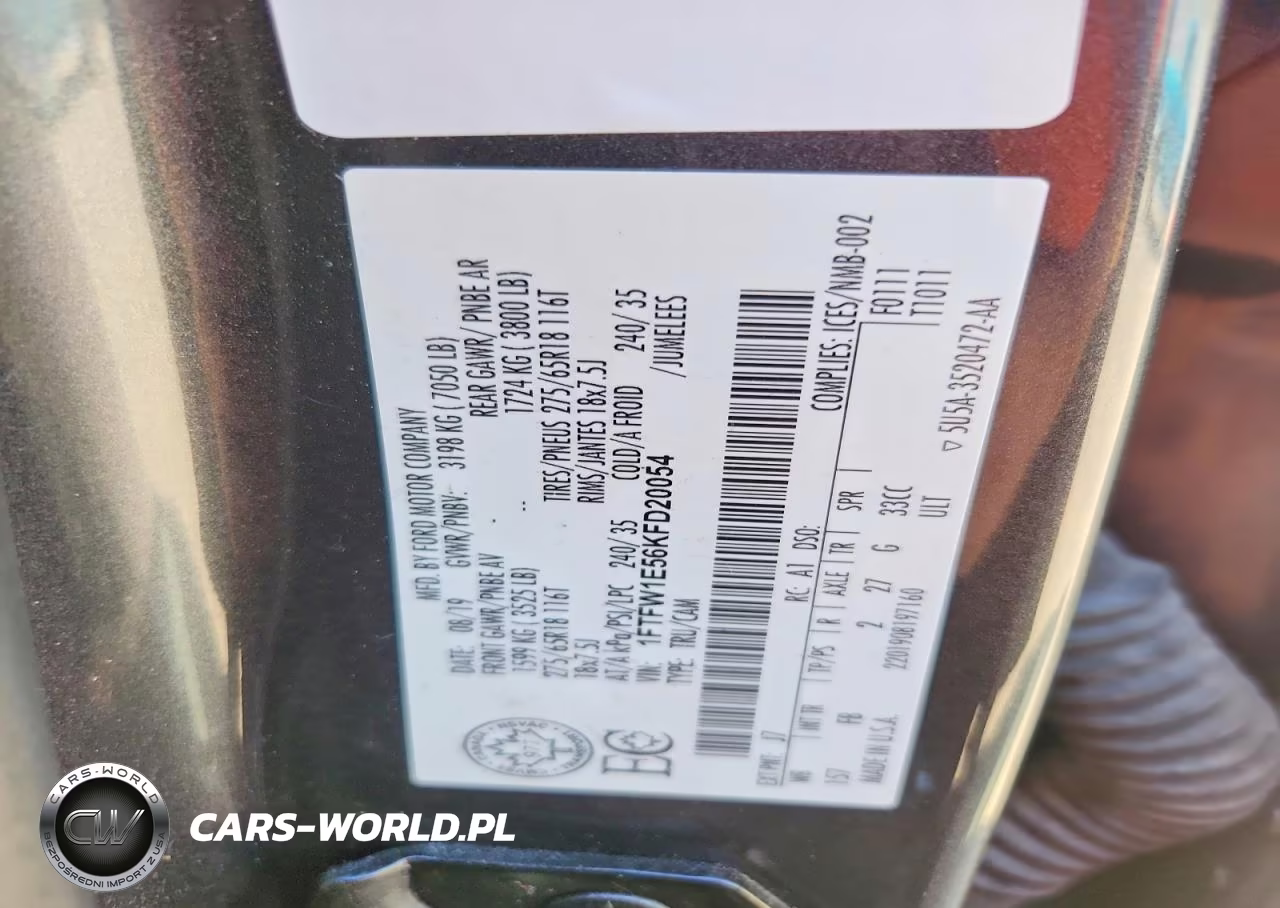 2019 Ford F150 Supercrew VIN:1FTFW1E56KFD20054 - 12