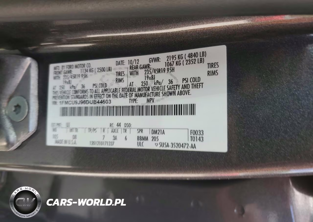 2013 Ford Escape Titanium VIN:1FMCU9J96DUB44603 - 13