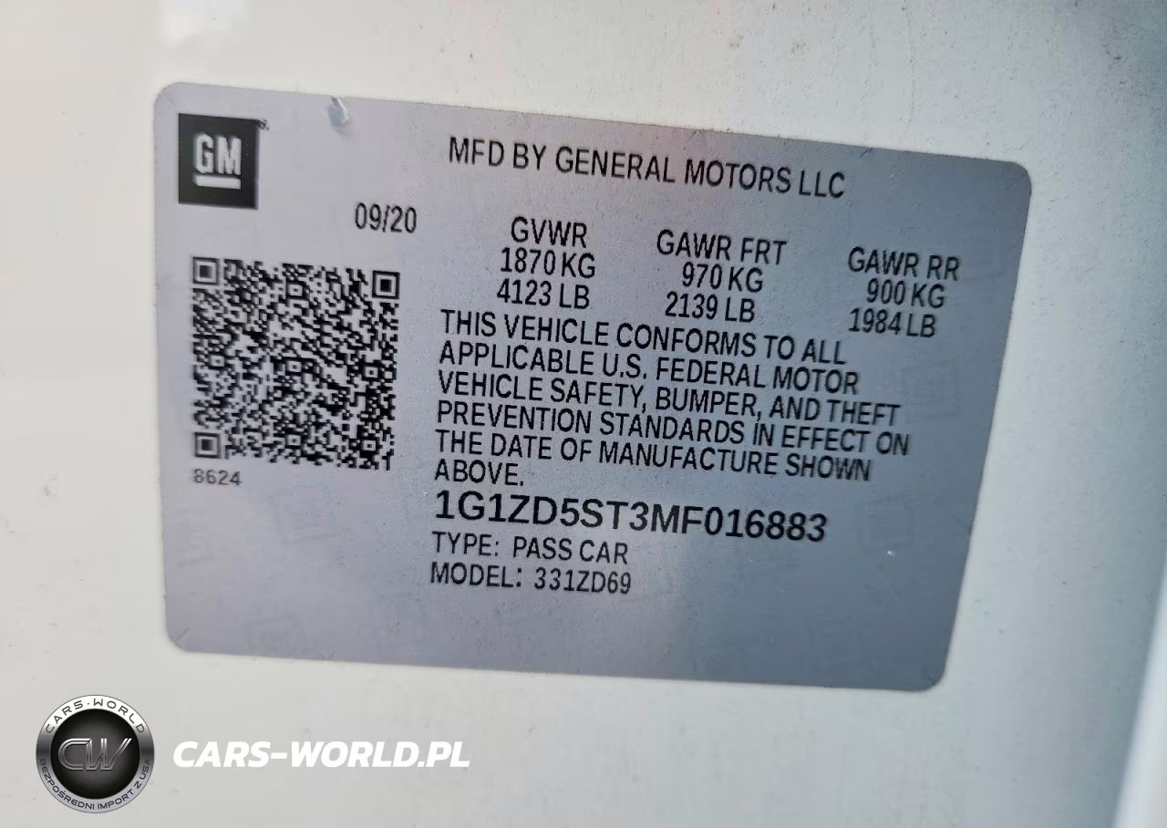 2021 Chevrolet Malibu Lt VIN:1G1ZD5ST3MF016883 - 13