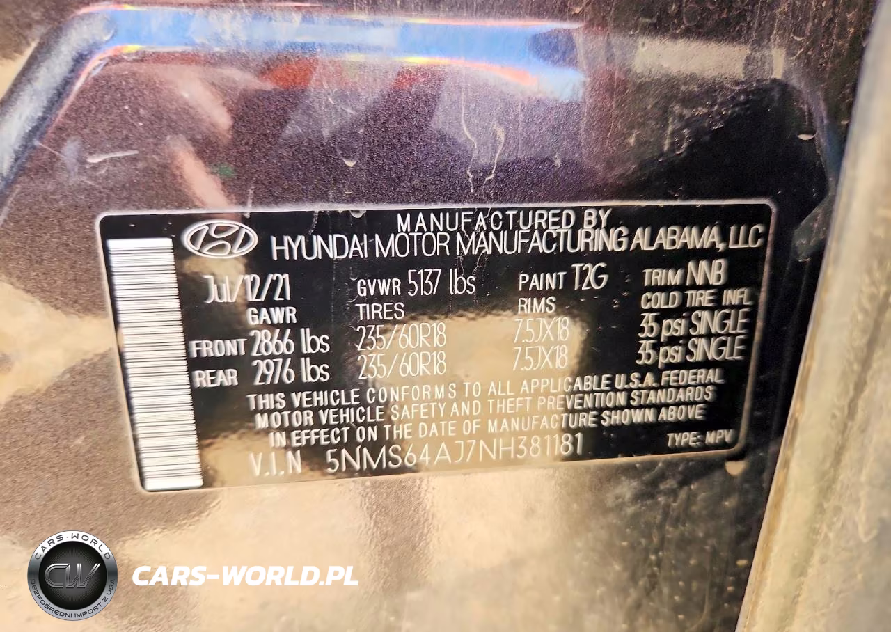 2022 Hyundai Santa Fe Xrt VIN:5NMS64AJ7NH381181 - 14