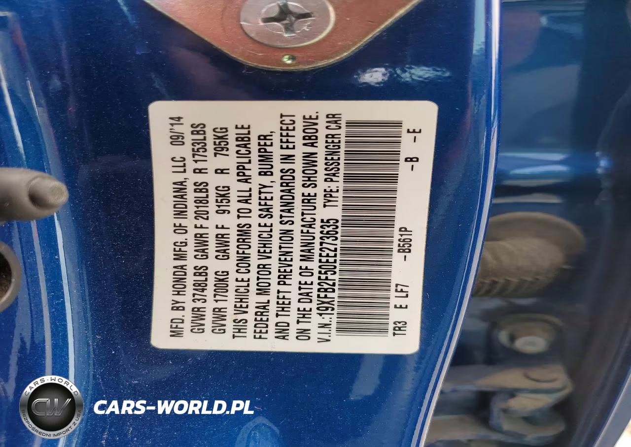 2014 Honda Civic Lx VIN:19XFB2F50EE273635 - 13