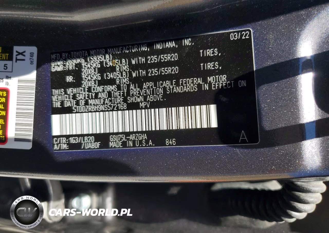 2022 Toyota Highlander Limited VIN:5TDDZRBH9NS572168 - 12