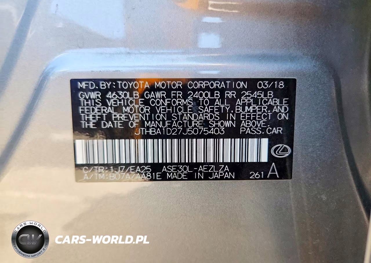 2018 Lexus Is 300 VIN:JTHBA1D27J5075403 - 12