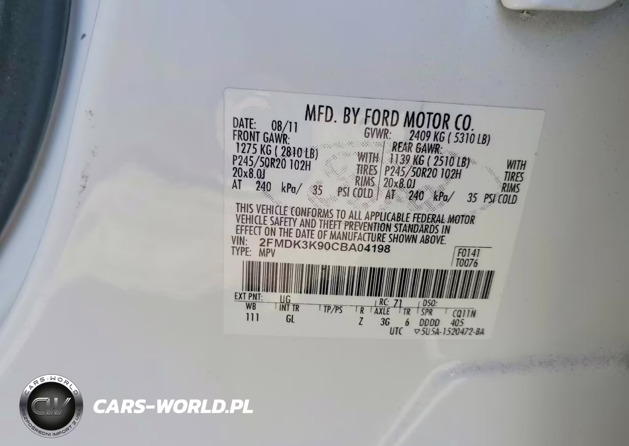 2012 Ford Edge Limited VIN:2FMDK3K90CBA04198 - 13