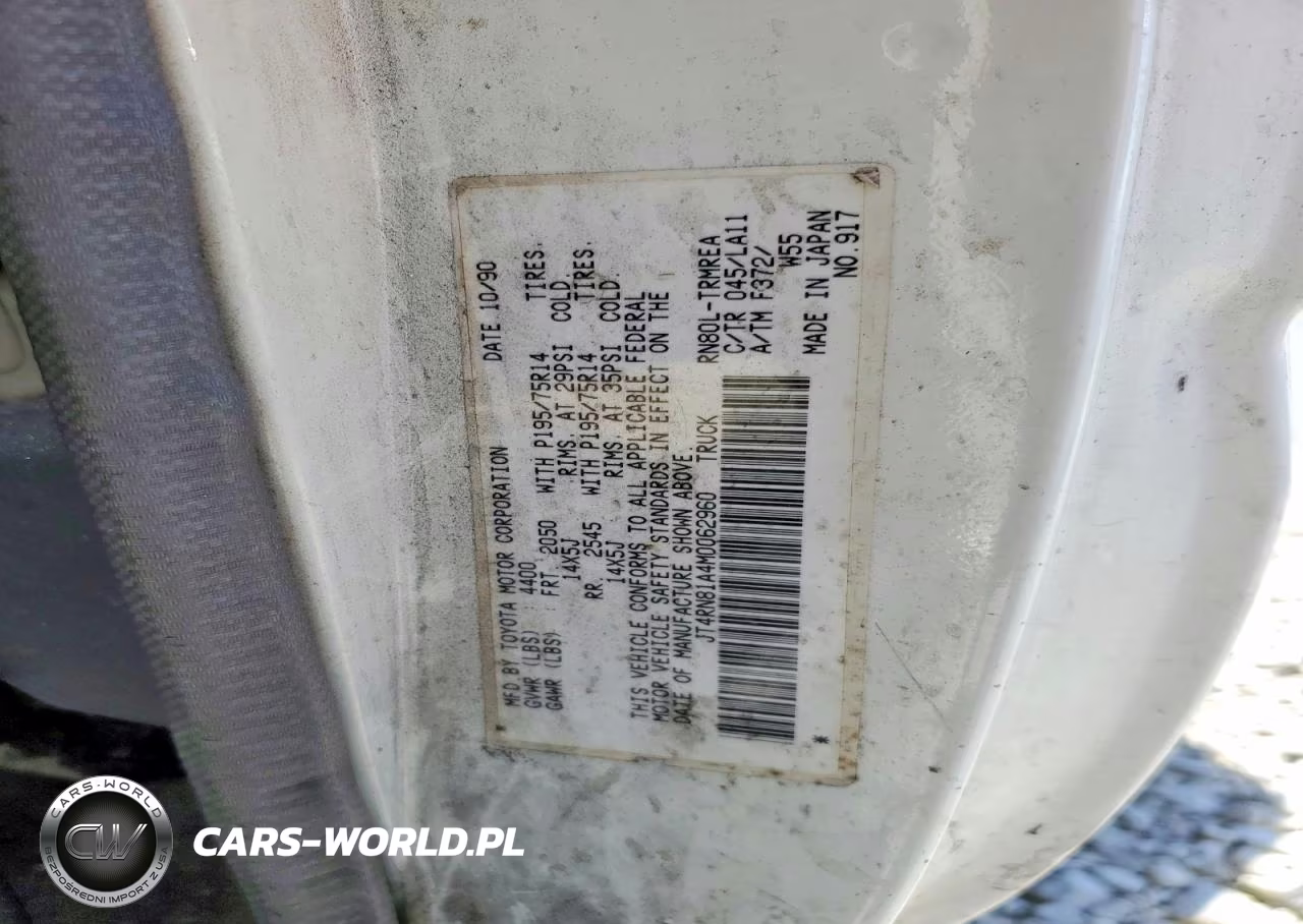 1991 Toyota Pickup Base VIN:JT4RN81A4M0062960 - 13