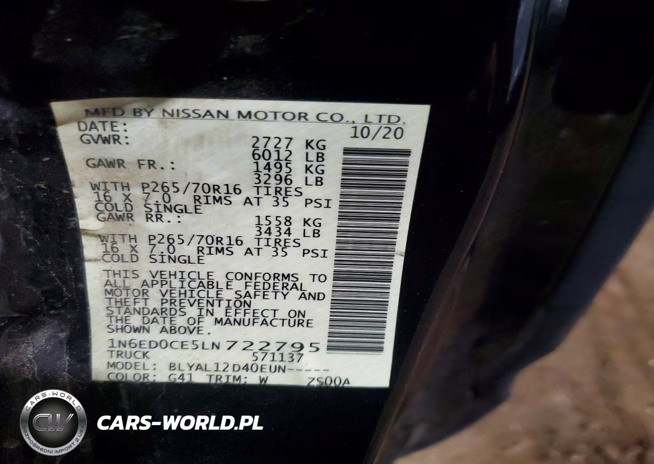 2020 Nissan Frontier S VIN:1N6ED0CE5LN722795 - 12