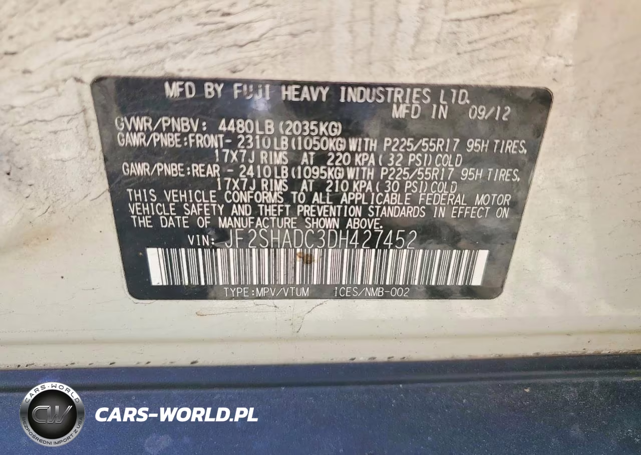 2013 Subaru Forester 2.5X Premium VIN:JF2SHADC3DH427452 - 13