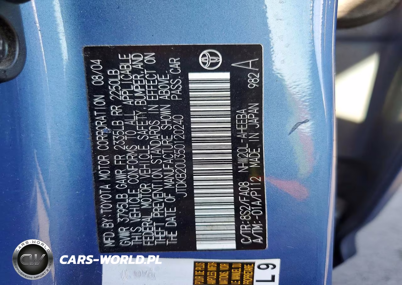 2005 Toyota Prius Base VIN:JTDKB20U350120240 - 12