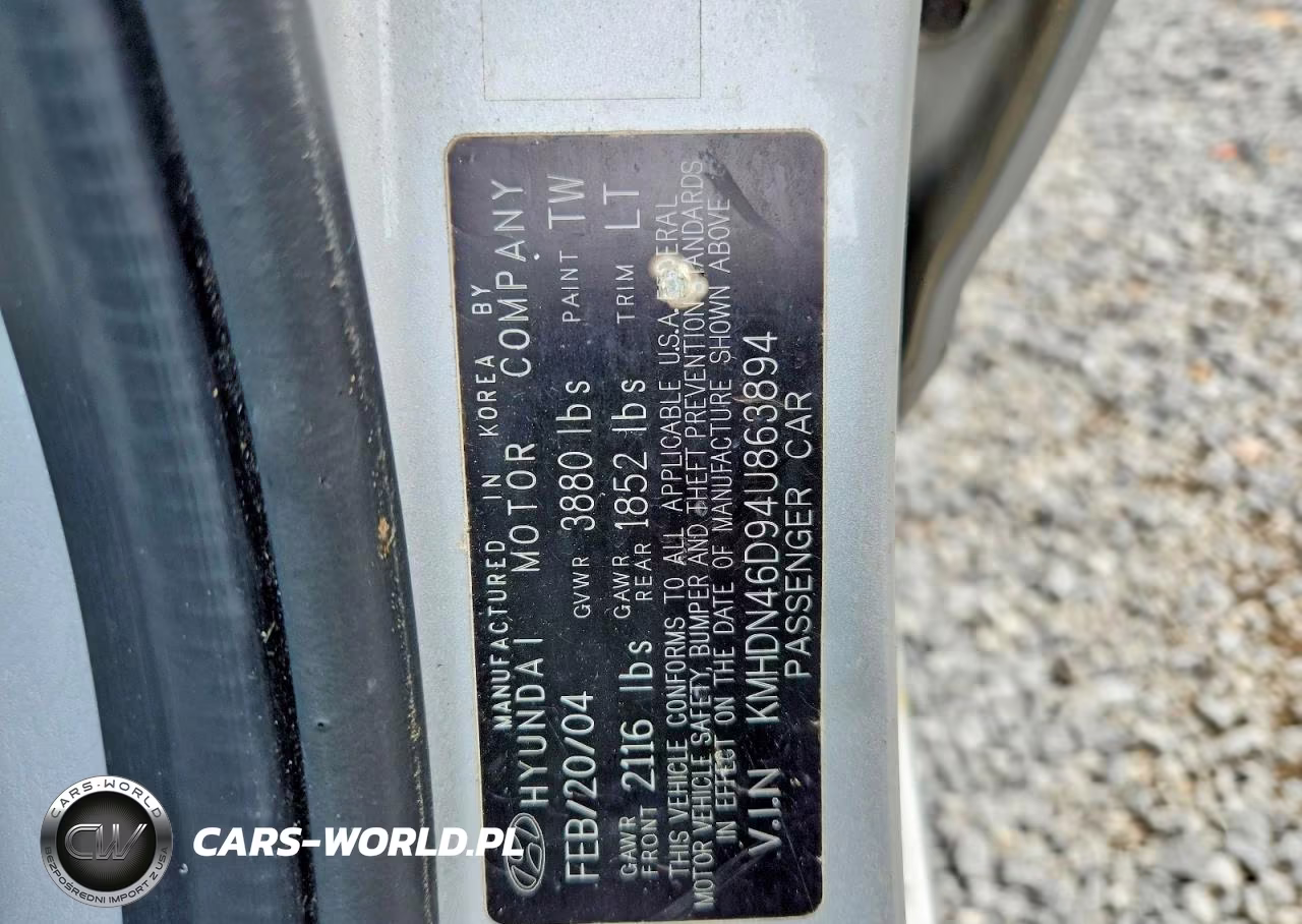 2004 Hyundai Elantra Gls VIN:KMHDN46D94U863894 - 12
