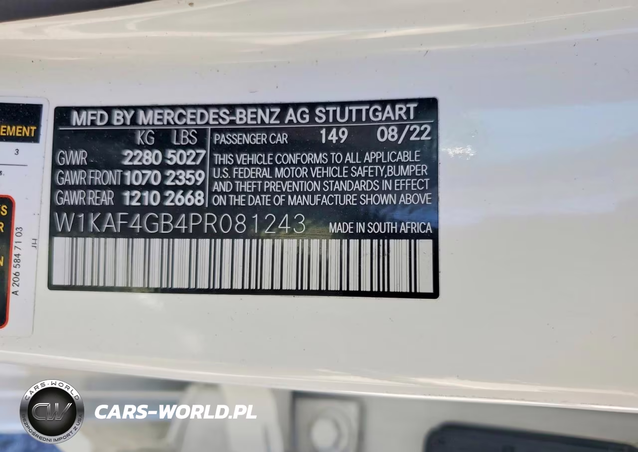 2023 Mercedes-Benz C 300 VIN:W1KAF4GB4PR081243 - 13