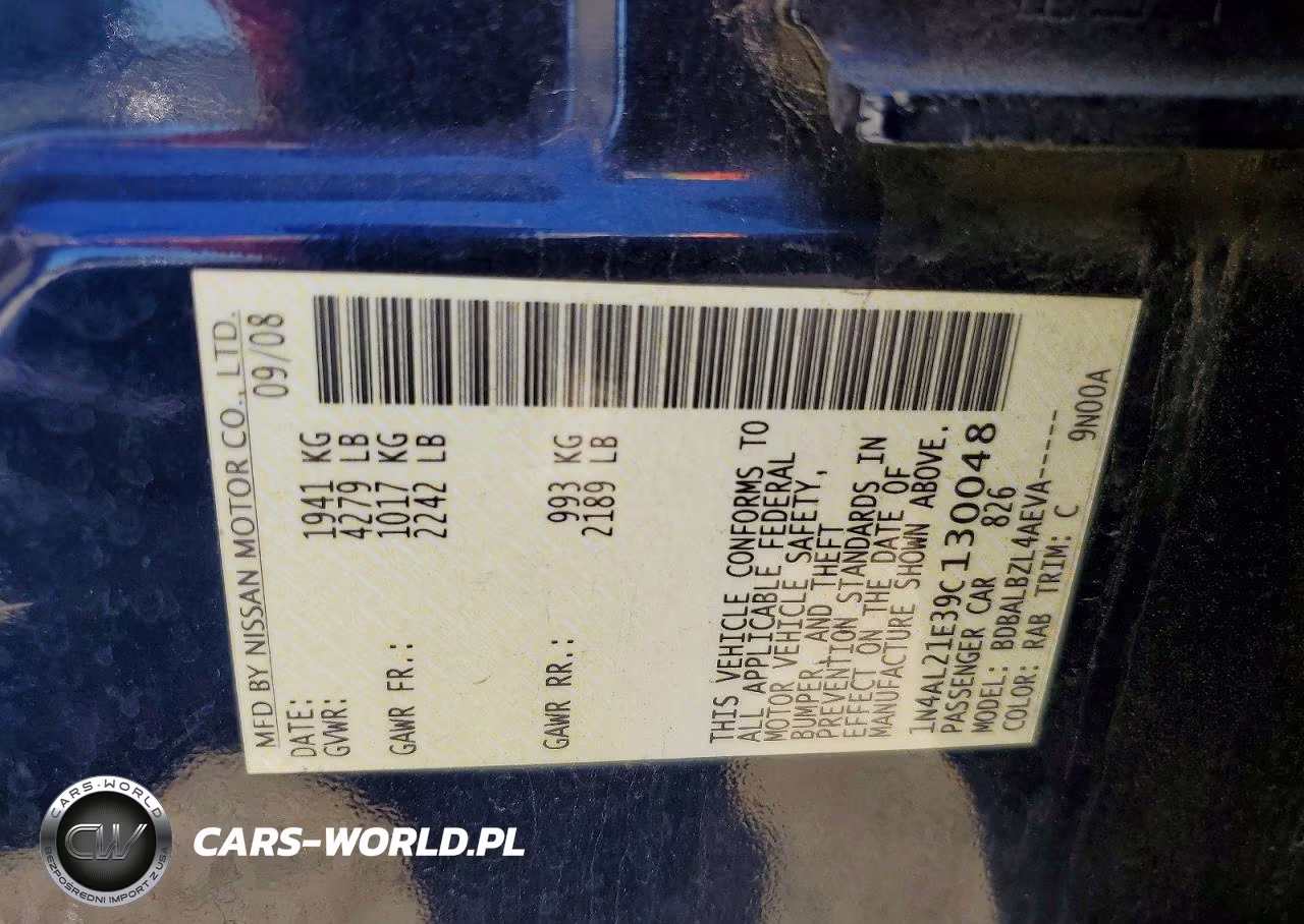 2009 Nissan Altima 2.5 VIN:1N4AL21E39C130048 - 12