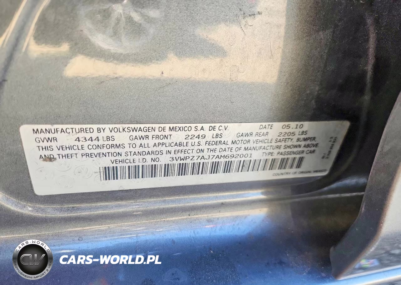 2010 Volkswagen Jetta Se VIN:3VWPZ7AJ7AM692001 - 13