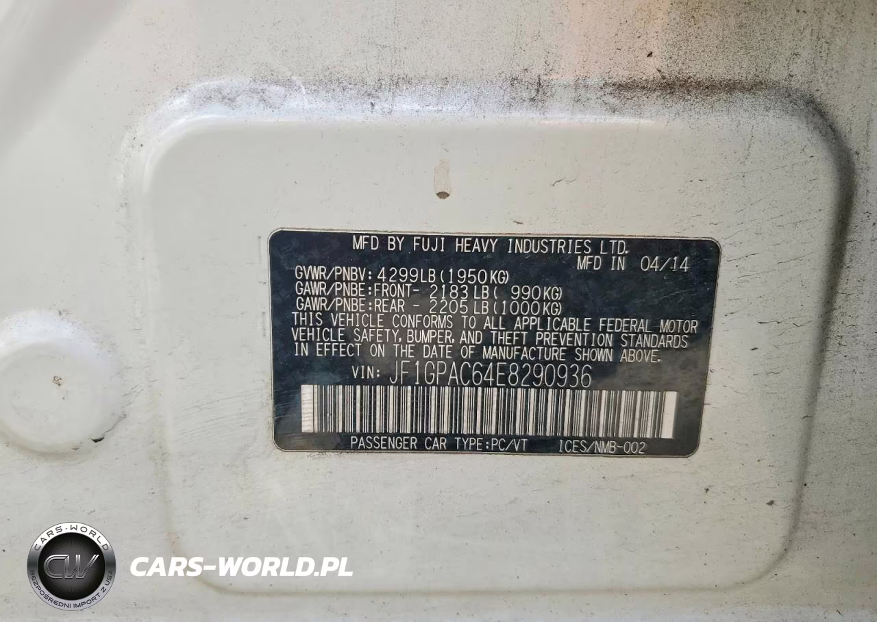 2014 Subaru Impreza Premium VIN:JF1GPAC64E8290936 - 12