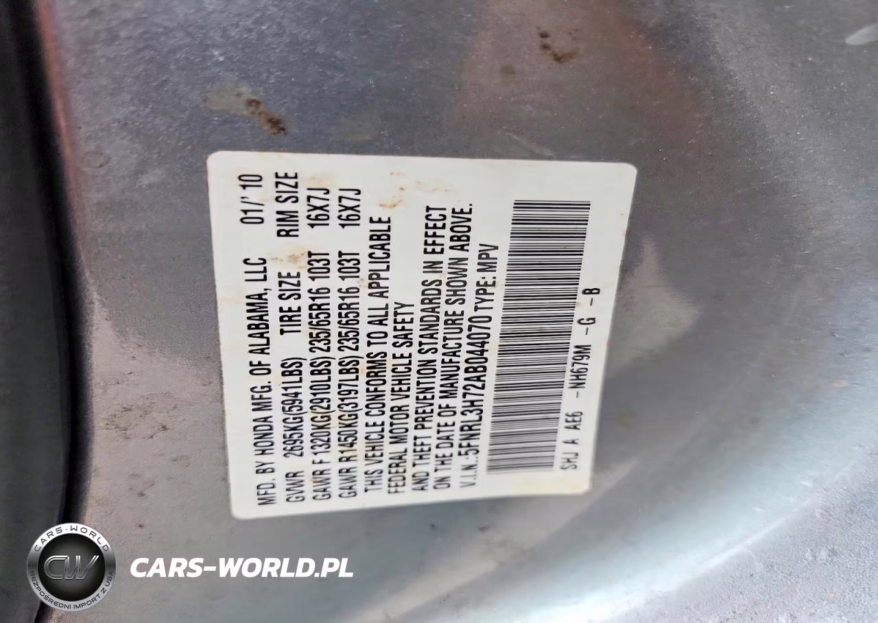 2010 Honda Odyssey Exl VIN:5FNRL3H72AB044070 - 13