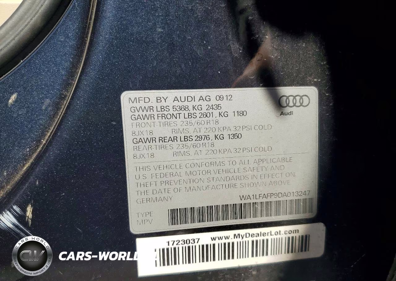 2013 Audi Q5 Premium Plus VIN:WA1LFAFP9DA013247 - 12