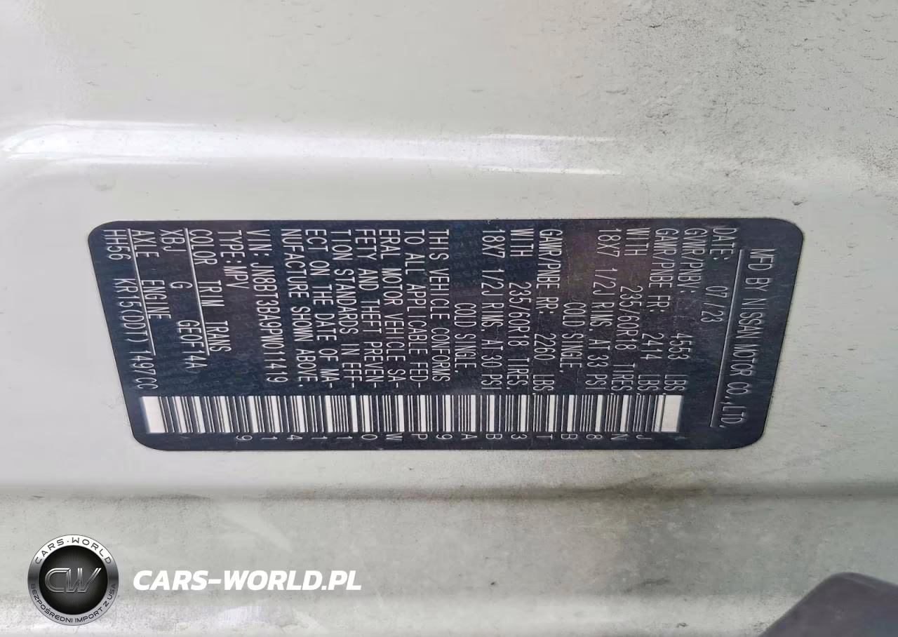 2023 Nissan Rogue Sv VIN:JN8BT3BA9PW011419 - 12