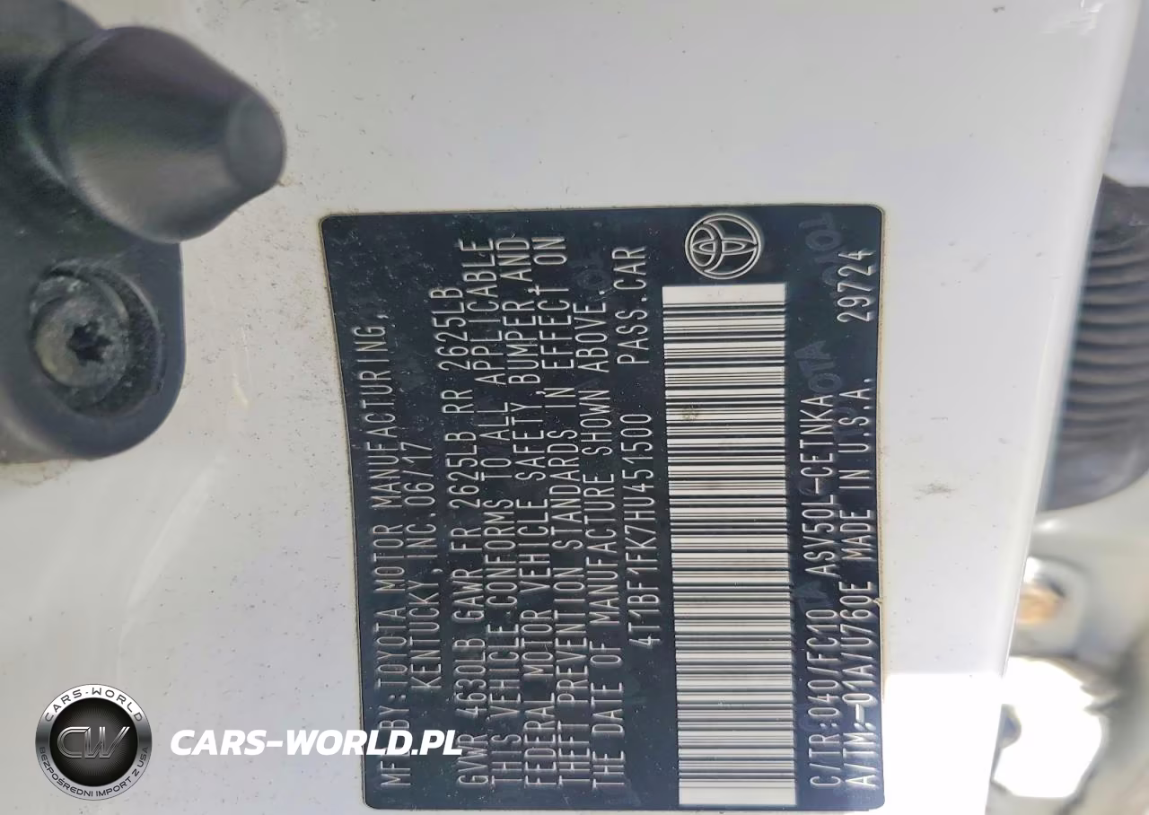 2017 Toyota Camry Le VIN:4T1BF1FK7HU451500 - 12