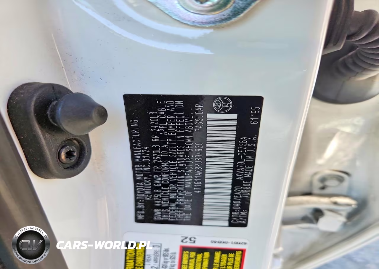 2024 Toyota Camry Se VIN:4T1G11AK8RU894820 - 13
