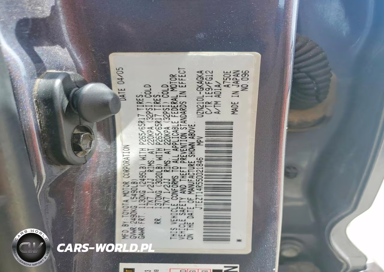 2005 Toyota 4Runner Sr5 VIN:JTEZT14R550021846 - 12