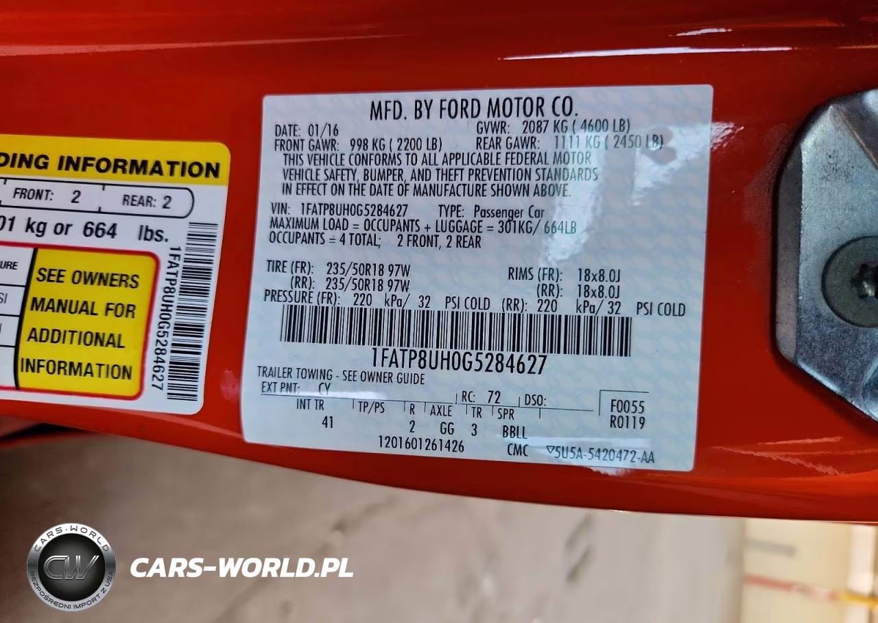 2016 Ford Mustang VIN:1FATP8UH0G5284627 - 12