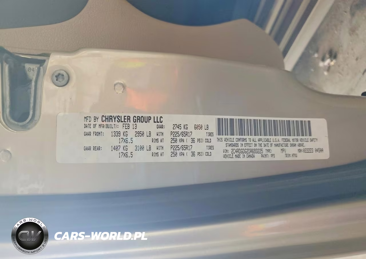 2013 Dodge Grand Caravan Crew VIN:2C4RDGDG2DR693225 - 13