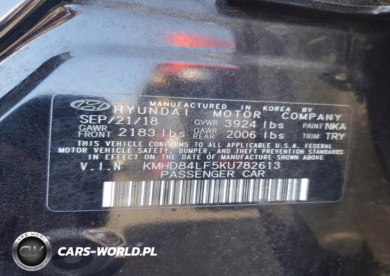 2019 Hyundai Elantra Sel VIN:KMHD84LF5KU782613 - 12