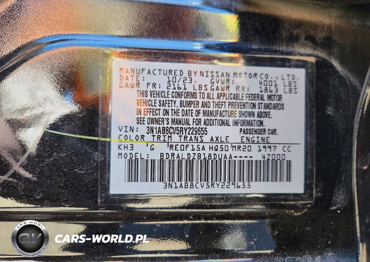 2024 Nissan Sentra Sv VIN:3N1AB8CV5RY229655 - 13