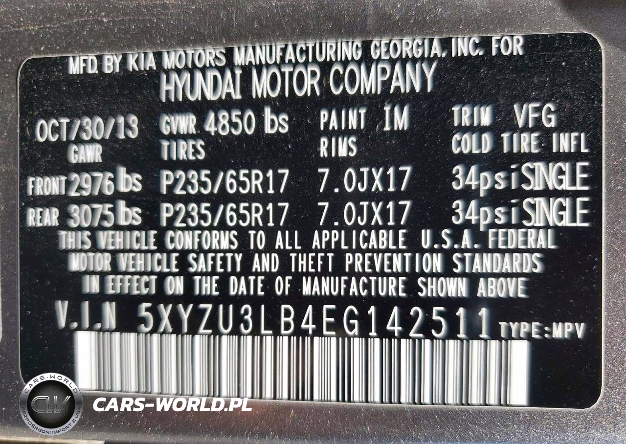 2014 Hyundai Santa Fe Sport 2.4L VIN:5XYZU3LB4EG142511 - 13