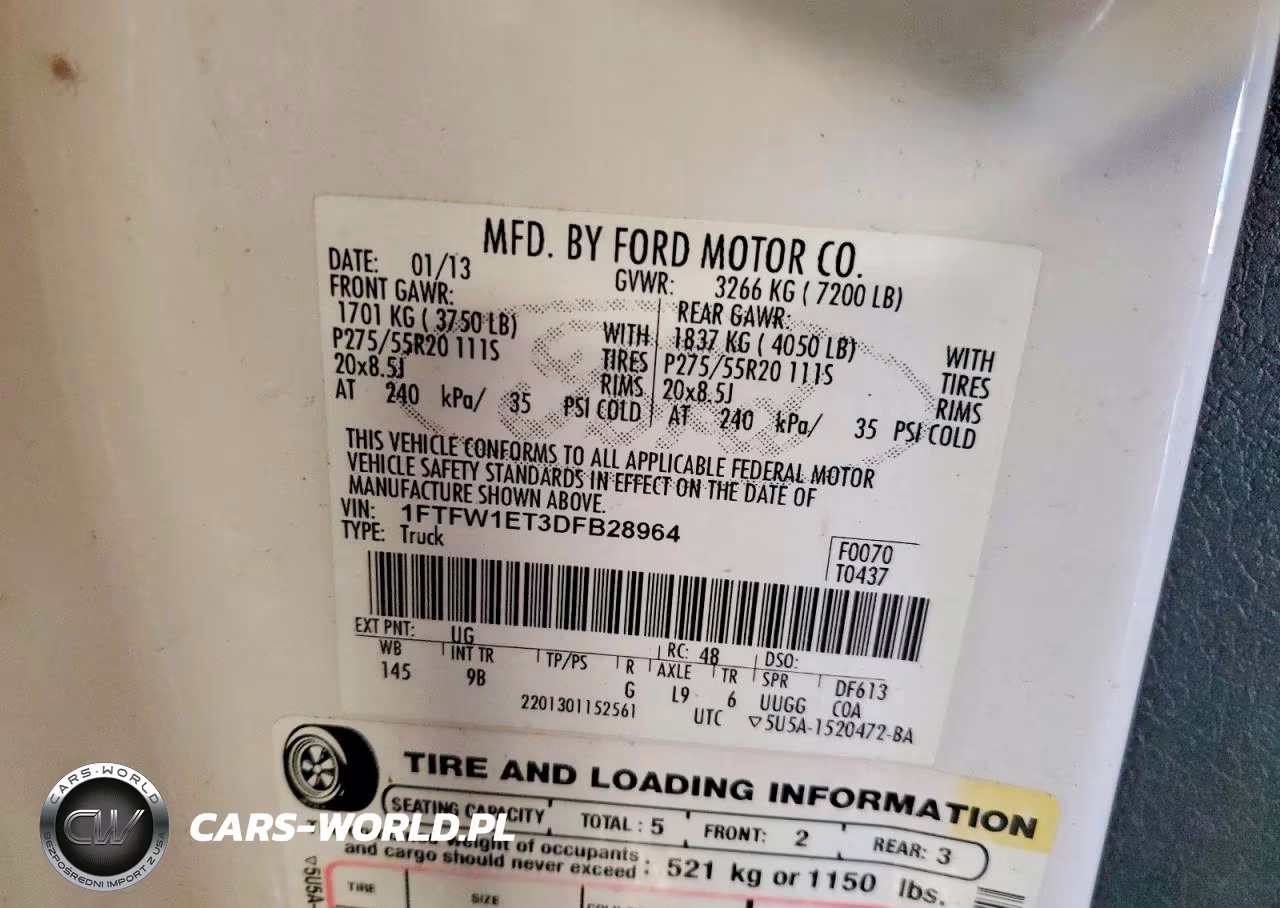 2013 Ford F150 Supercrew VIN:1FTFW1ET3DFB28964 - 12