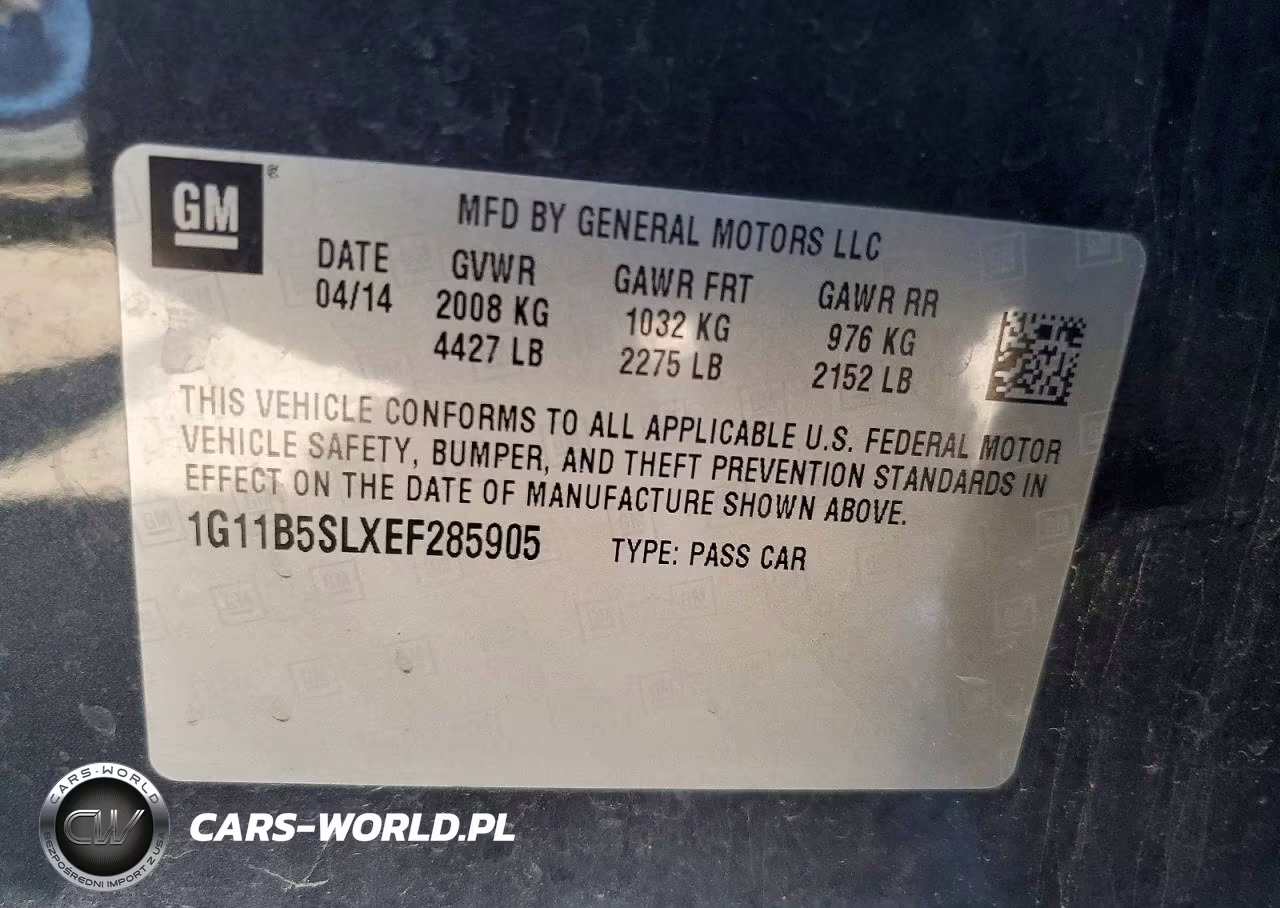 2014 Chevrolet Malibu Ls VIN:1G11B5SLXEF285905 - 12