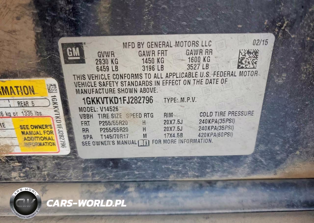 2015 GMC Acadia Denali VIN:1GKKVTKD1FJ282796 - 14