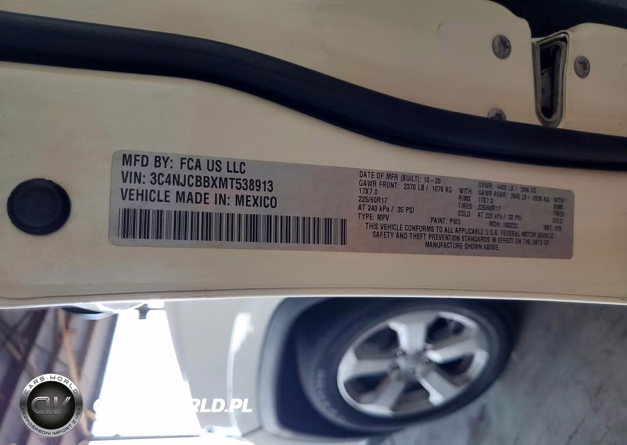 2021 Jeep Compass Latitude VIN:3C4NJCBBXMT538913 - 13