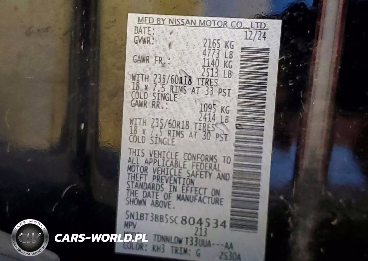 2025 Nissan Rogue Sv VIN:5N1BT3BB5SC804534 - 14