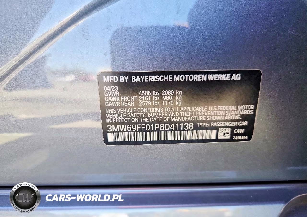 2023 BMW 330I VIN:3MW69FF01P8D41138 - 12
