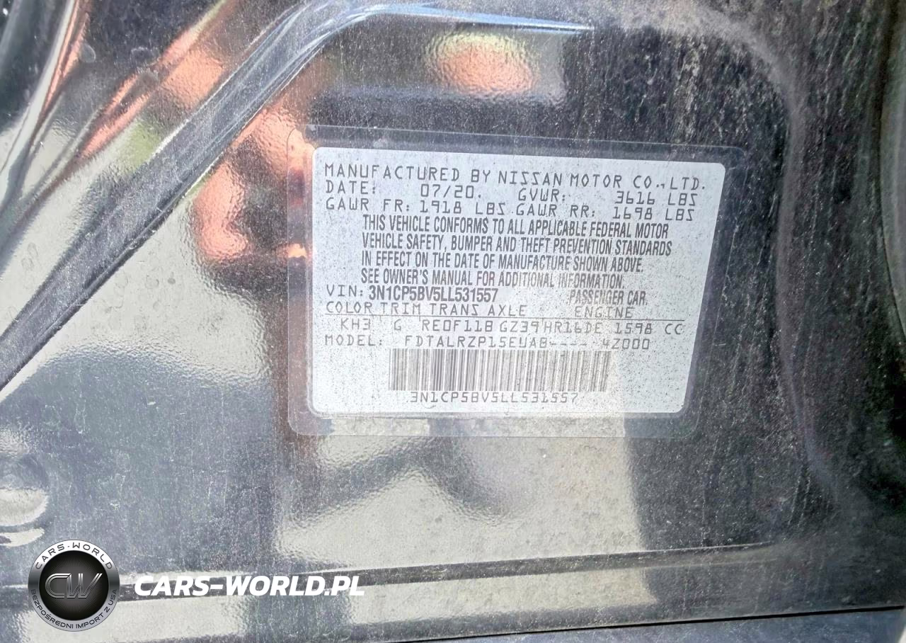 NISSAN KICKS S VIN:3N1CP5BV5LL531557 - 10