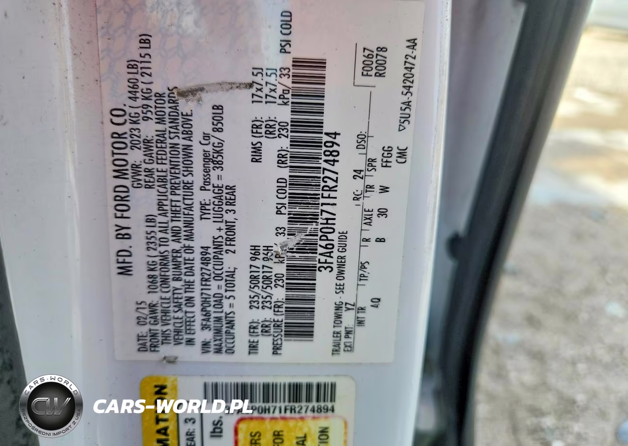 2015 Ford Fusion Se VIN:3FA6P0H71FR274894 - 13
