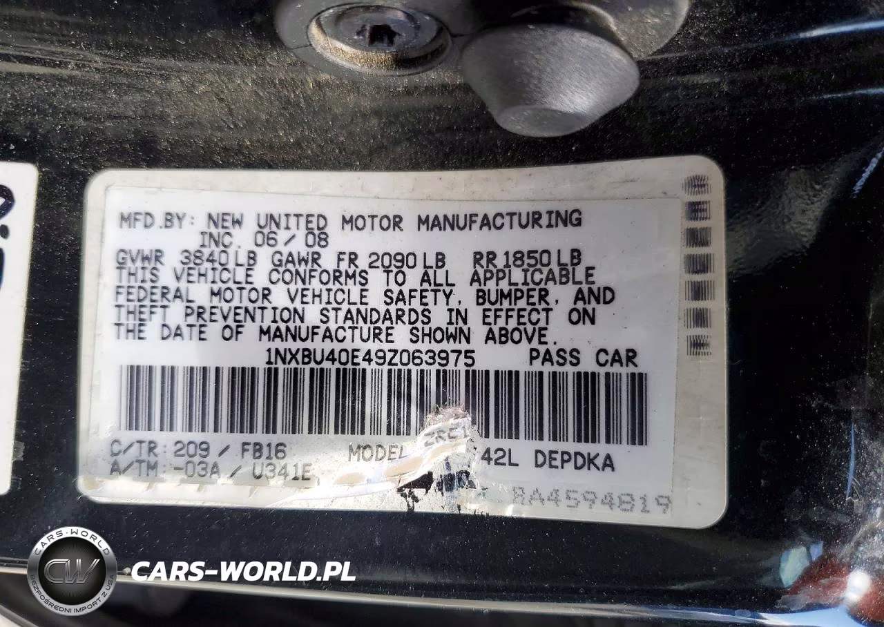 2009 Toyota Corolla Le VIN:1NXBU40E49Z063975 - 12