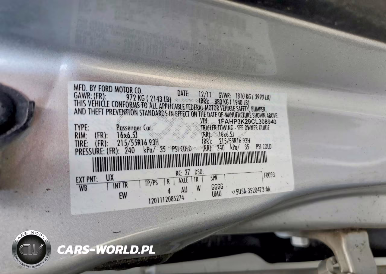 2012 Ford Focus Se VIN:1FAHP3K29CL308940 - 12