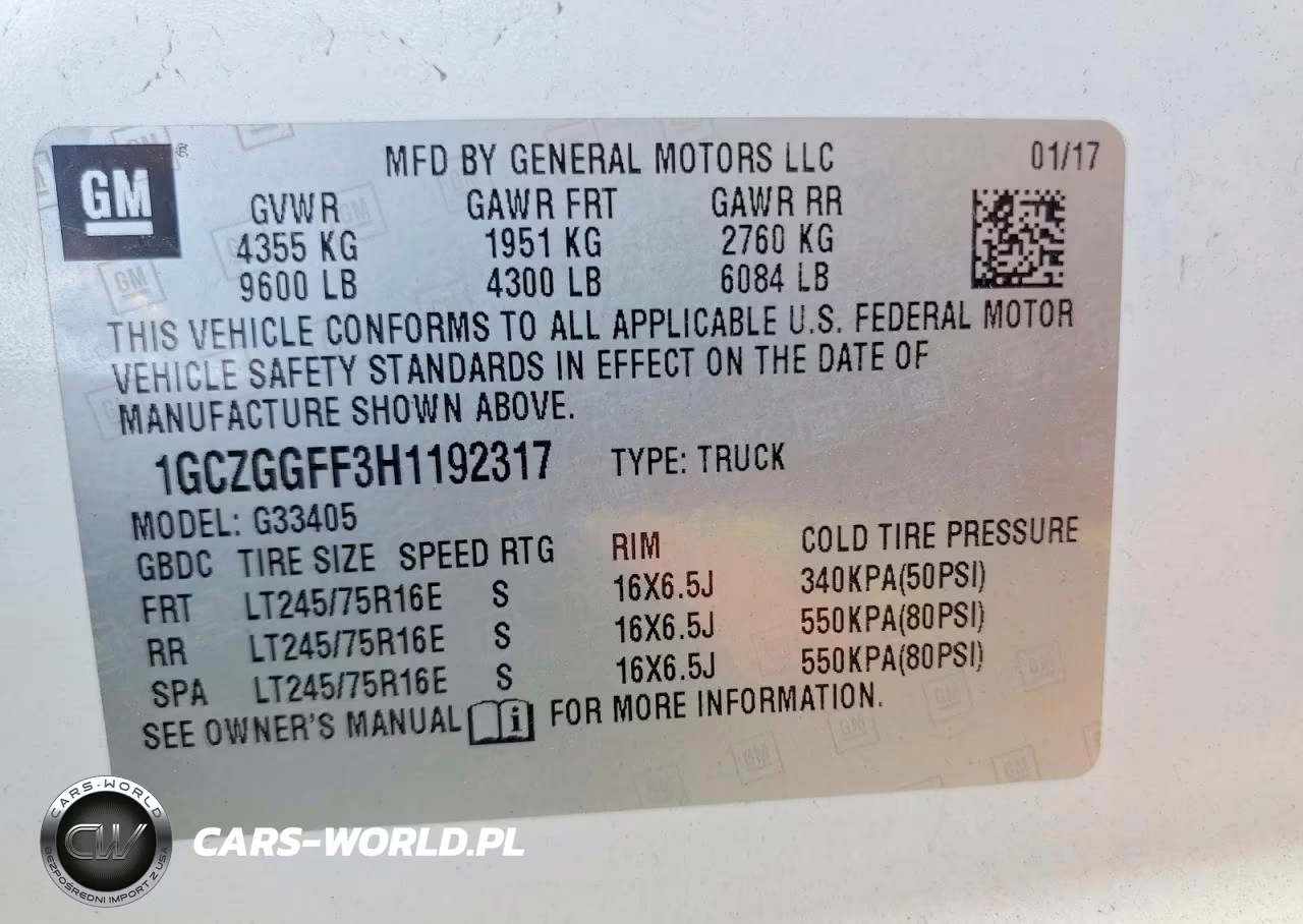 2017 Chevrolet Express G3500 VIN:1GCZGGFF3H1192317 - 13