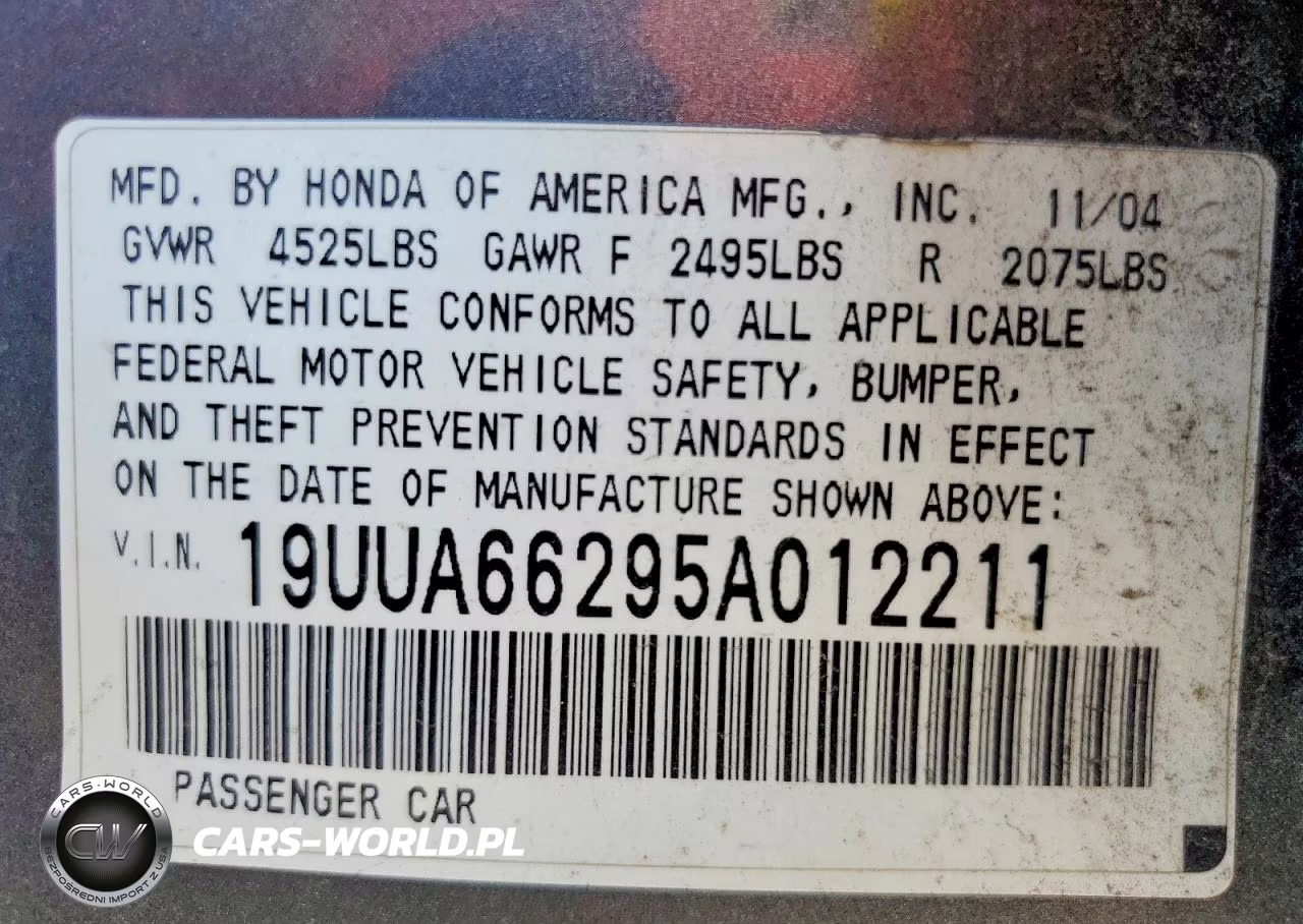 2005 Acura Tl VIN:19UUA66295A012211 - 12