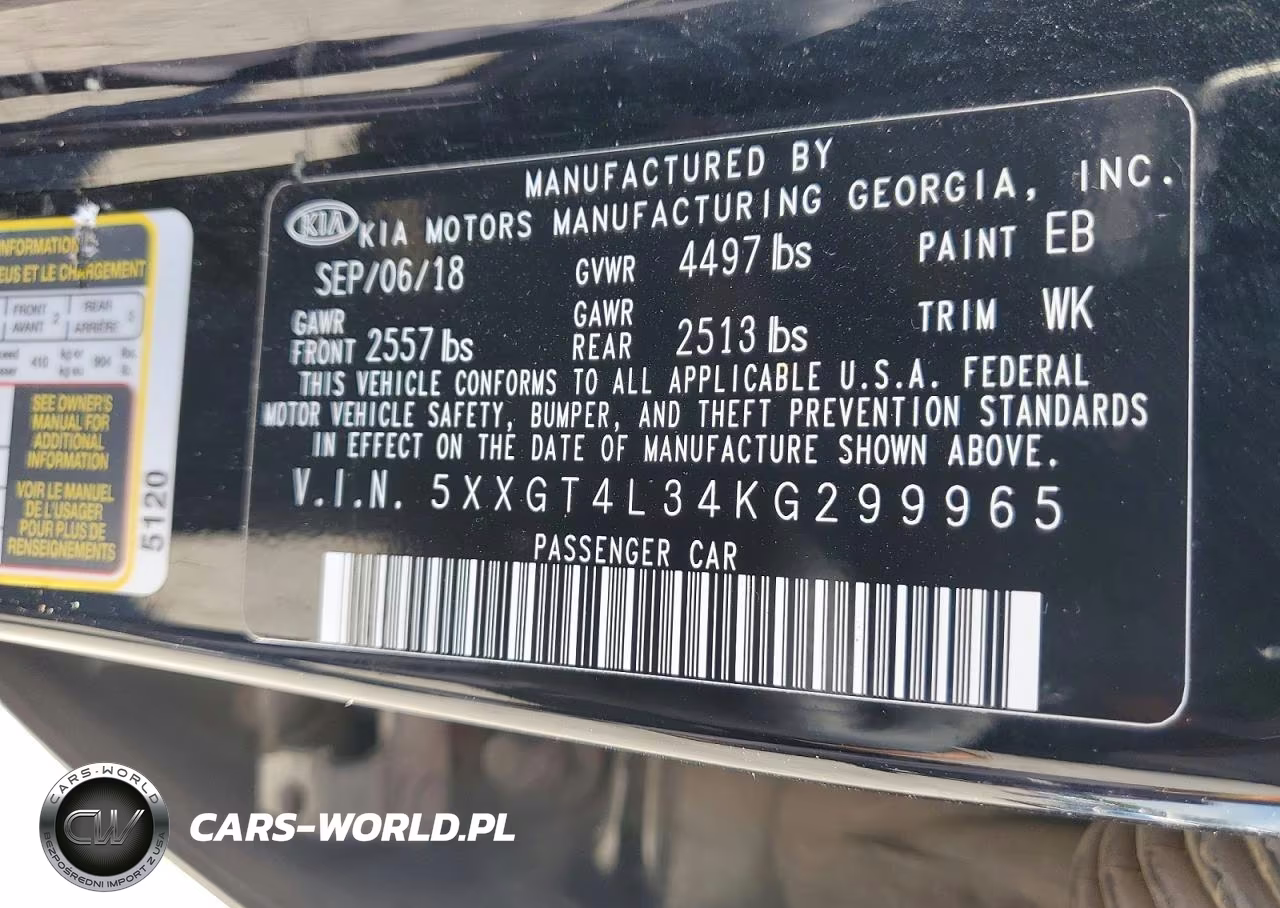 2019 Kia Optima Lx VIN:5XXGT4L34KG299965 - 12