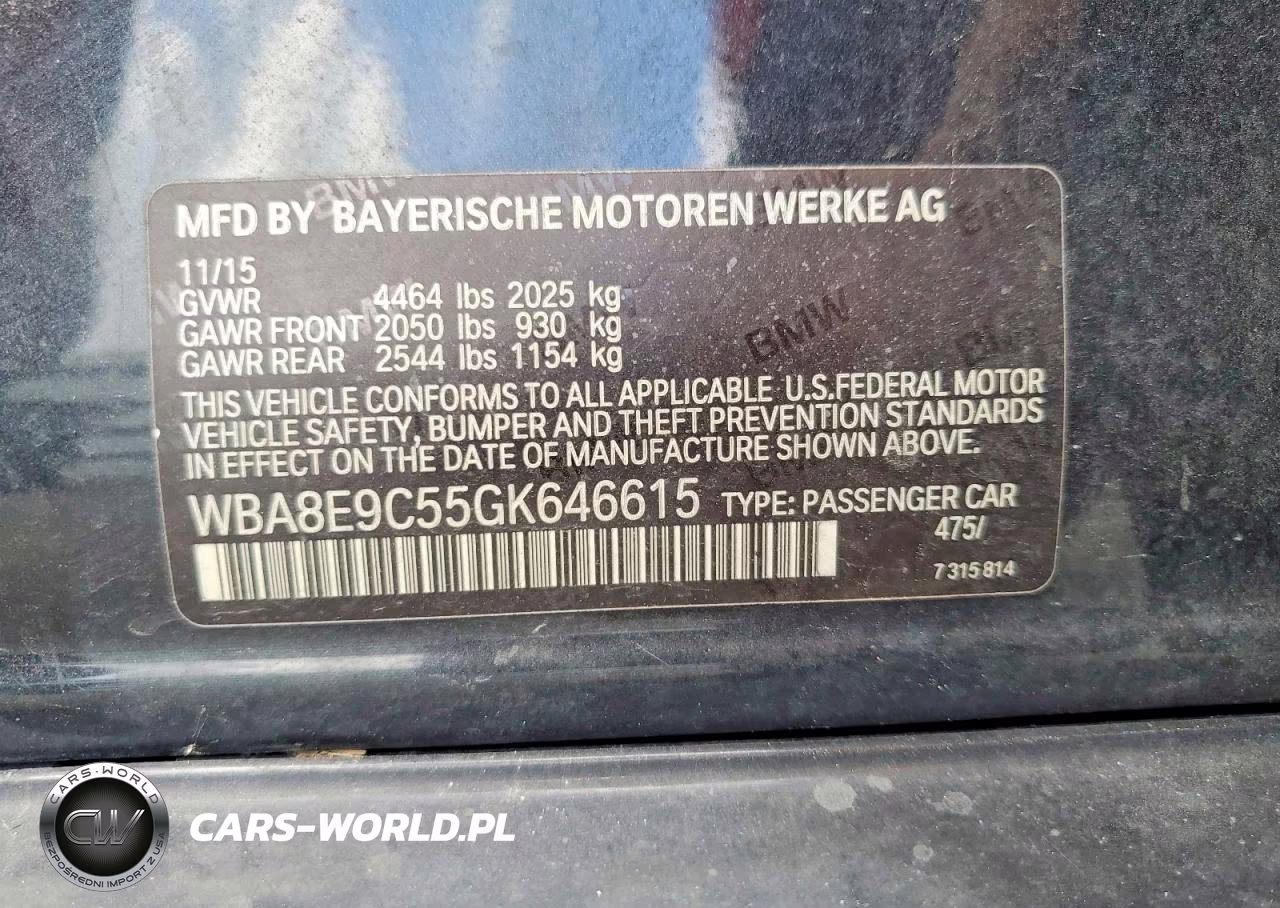 2016 BMW 328 I Sulev VIN:WBA8E9C55GK646615 - 12