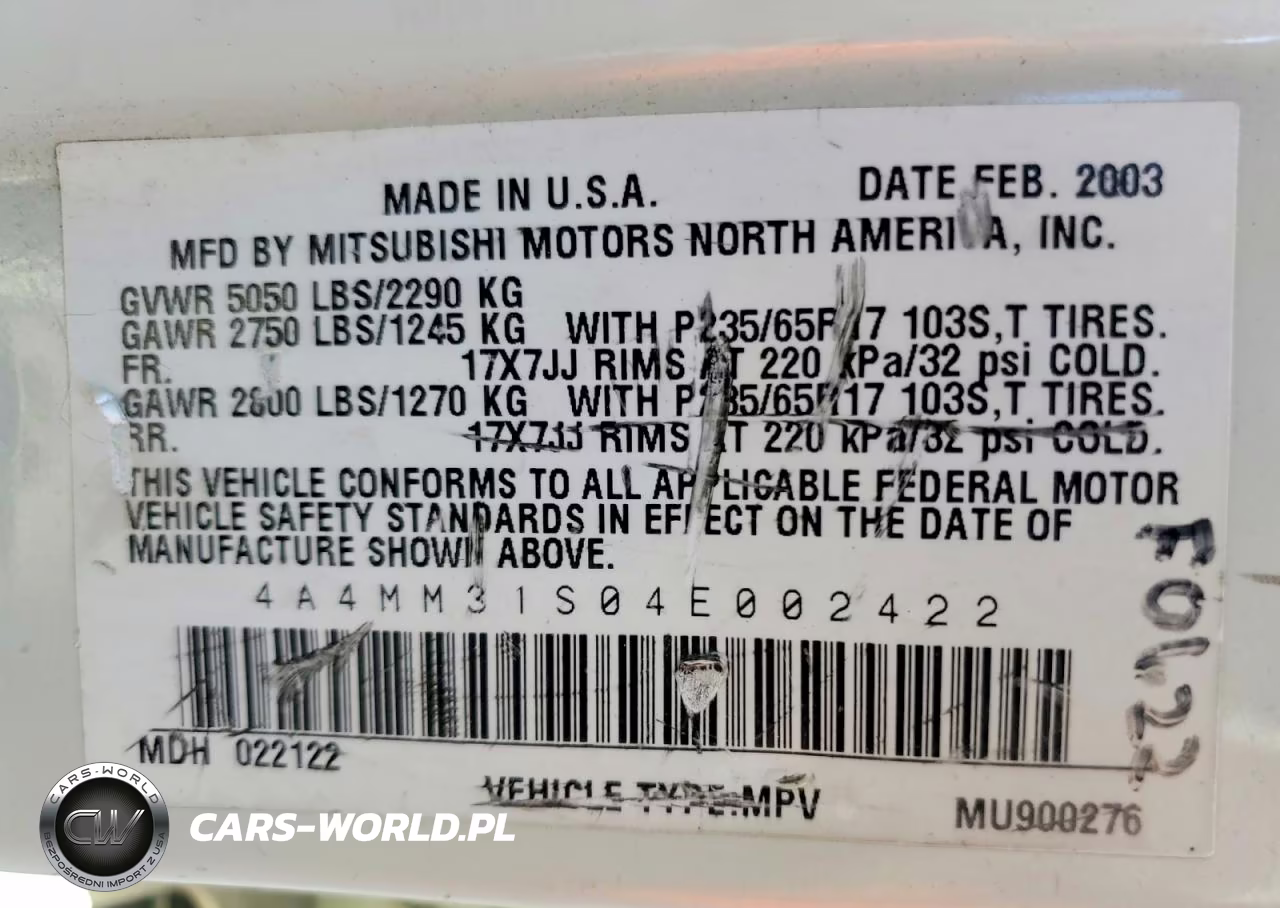 2004 Mitsubishi Endeavor Xls VIN:4A4MM31S04E002422 - 13